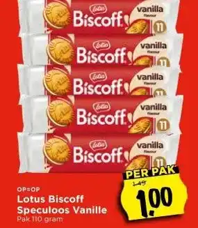 Vomar Voordeelmarkt Lotus Biscoff Speculoos Vanille aanbieding