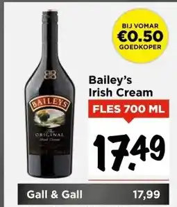 Vomar Voordeelmarkt Bailey's Irish Cream aanbieding