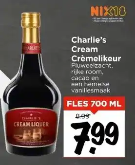 Vomar Voordeelmarkt Charlie's Cream Crèmelikeur aanbieding