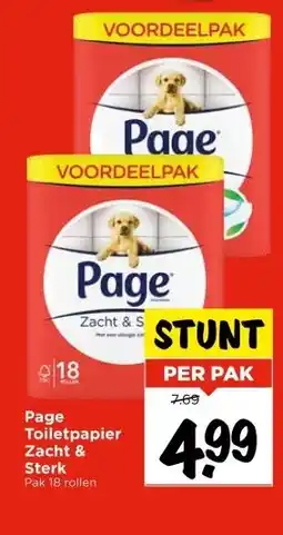 Vomar Voordeelmarkt Page Toiletpapier Zacht & Sterk aanbieding