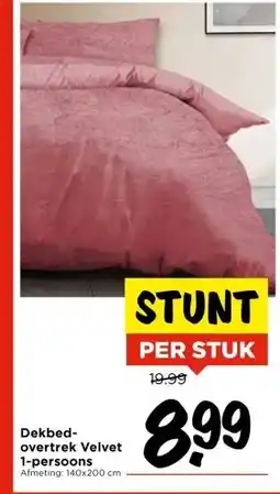 Vomar Voordeelmarkt Dekbed- overtrek Velvet 1-persoons aanbieding