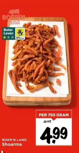 Vomar Voordeelmarkt BOER'N LAND Shoarma aanbieding