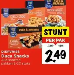 Vomar Voordeelmarkt DIEPVRIES Duca Snacks aanbieding