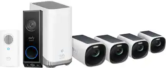 Coolblue EufyCam 3 4-Pack + Video Doorbell E340 + Chime aanbieding