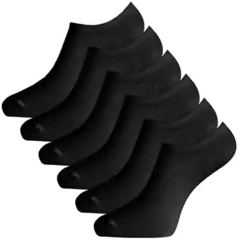 ANWB Bamboo Basics JAMIE Footies 6-pack Unisex Zwart aanbieding