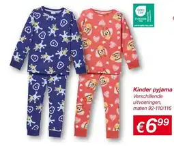 Kik Kinder pyjama aanbieding