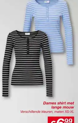 Kik Dames shirt met lange mouw aanbieding
