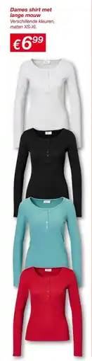 Kik Dames shirt met lange mouw aanbieding