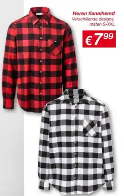 Kik Heren flanelhemd aanbieding