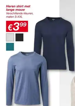 Kik Heren shirt met lange mouw aanbieding