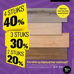 Karwei Op bijna al het laminaat¹ aanbieding