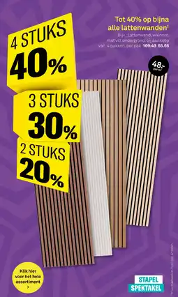 Karwei Op bijna alle lattenwanden¹ aanbieding