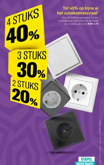 Karwei Op bijna al het schakelmateriaal¹ aanbieding