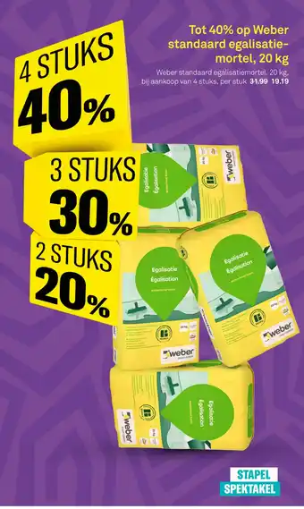 Karwei Op weber standaard egalisatie aanbieding