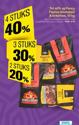Karwei Op fancy flames houtskool aanbieding