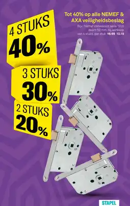 Karwei Op alle nemef & axa veiligheidsbeslag aanbieding
