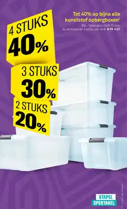 Karwei Op bijna alle kunststof opbergboxen¹ aanbieding