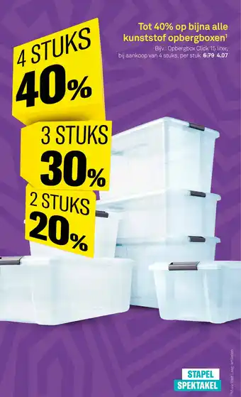 Karwei Op bijna alle kunststof opbergboxen¹ aanbieding