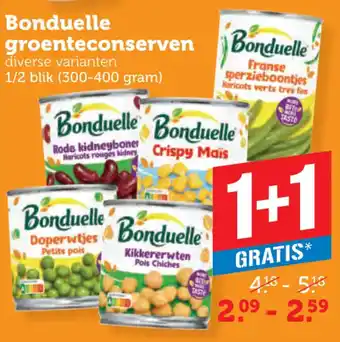 Dagwinkel Bonduelle groenteconserven aanbieding