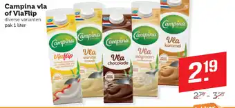 Dagwinkel Campina vla of VlaFlip aanbieding