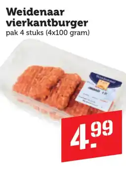 Dagwinkel Weidenaar vierkantburger aanbieding