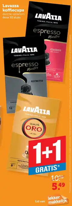 Dagwinkel Lavazza koffiecups aanbieding