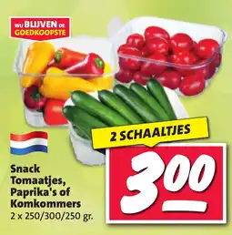 Nettorama Snack Tomaatjes, Paprika's of Komkommers aanbieding