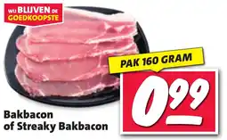 Nettorama Bakbacon of Streaky Bakbacon aanbieding