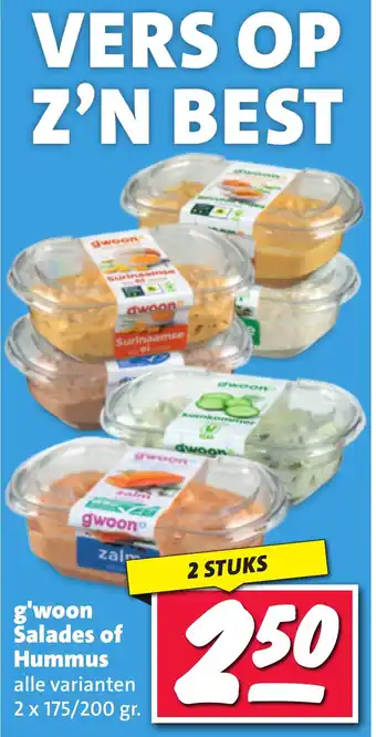 Nettorama G'woon Salades of hummus aanbieding