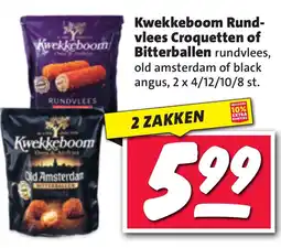 Nettorama Kwekkeboom Rund vlees Croquetten of Bitterballen aanbieding