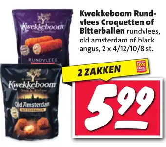 Nettorama Kwekkeboom Rund vlees Croquetten of Bitterballen aanbieding