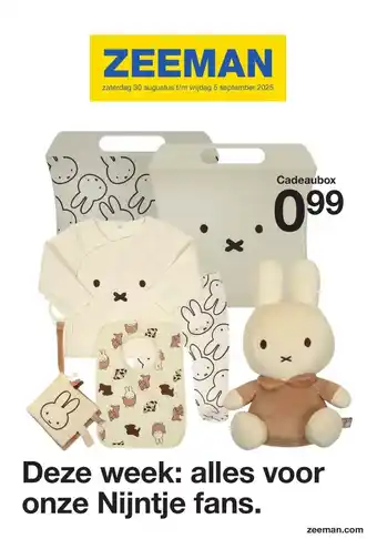Zeeman Deze week: alles voor onze Nijntje fans. aanbieding