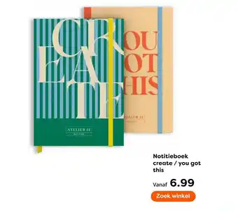 The Read Shop Notitieboek create you got this aanbieding