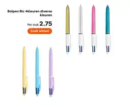 The Read Shop Balpen Bic 4kleuren aanbieding