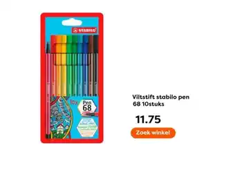 The Read Shop Viltstift stabilo pen 68 10stuks aanbieding