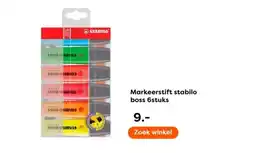 The Read Shop Markeerstift stabilo boss 6stuks aanbieding