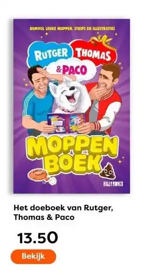 The Read Shop Het doeboek van Rutger, Thomas & Paco aanbieding