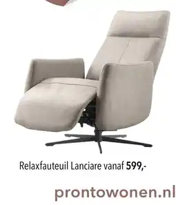 Pronto wonen Relaxfauteuil Lanciare aanbieding