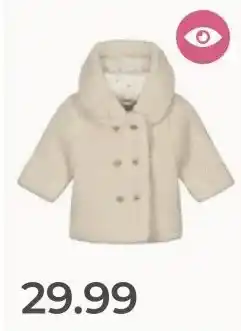 Prenatal Prénatal baby winterjas lange mouwen effen wit aanbieding