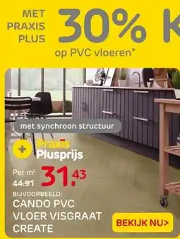 Praxis CANDO PVC VLOER VISGRAAT CREATE aanbieding