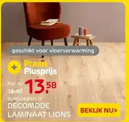 Praxis DECOMODE LAMINAAT LIONS aanbieding