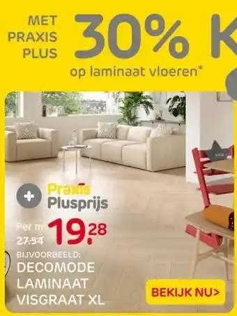 Praxis DECOMODE LAMINAAT VISGRAAT XL aanbieding