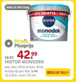 Praxis HISTOR MONODEK aanbieding
