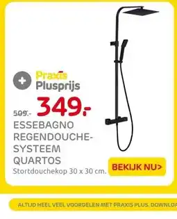 Praxis ESSEBAGNO REGENDOUCHE- SYSTEEM QUARTOS aanbieding
