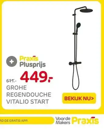 Praxis GROHE REGENDOUCHE VITALIO START aanbieding