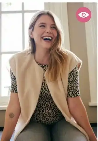 Prenatal Prénatal zwangerschapgilet korte mouwen effen beige aanbieding