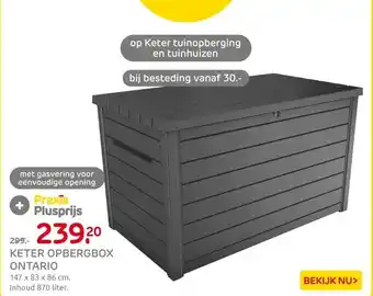 Praxis KETER OPBERGBOX ONTARIO aanbieding