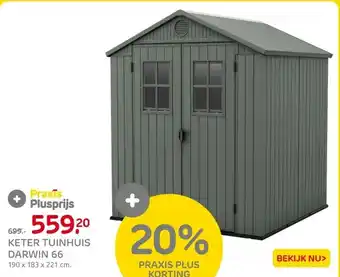 Praxis KETER TUINHUIS DARWIN aanbieding