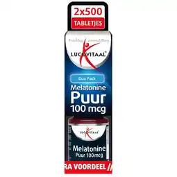 Plein.nl gratis verzending2+2 gratis: Lucovitaal Melatonine 100mcg DUO aanbieding