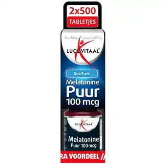 Plein.nl gratis verzending2+2 gratis: Lucovitaal Melatonine 100mcg DUO aanbieding